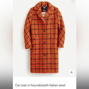 J.crew car coat houndstooth